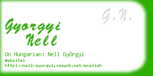 gyorgyi nell business card